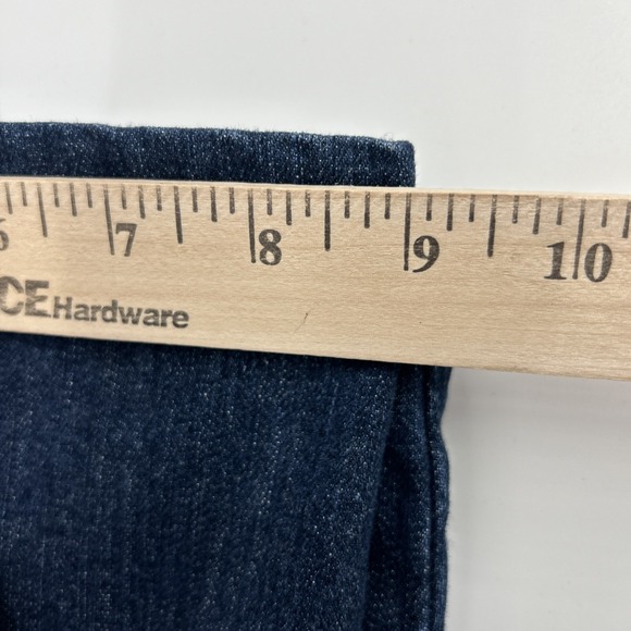 Levi's 505 Jeans Women's 16 Straight Blue Denim Med Wash Distress Lines Casual - Picture 13 of 14